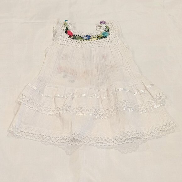NWOT Handmade Embroidered Crochet Lace Sundress Romanian Traditional Folk Design - Picture 5 of 10
